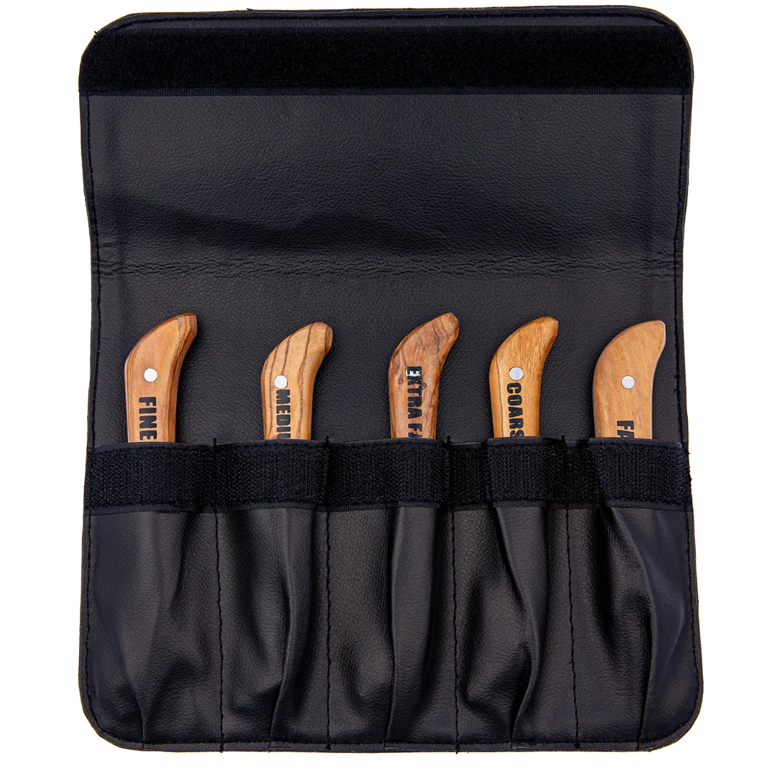 Set of 5 Left Handed Stripping Knife 723L by Aaronco - Image 2