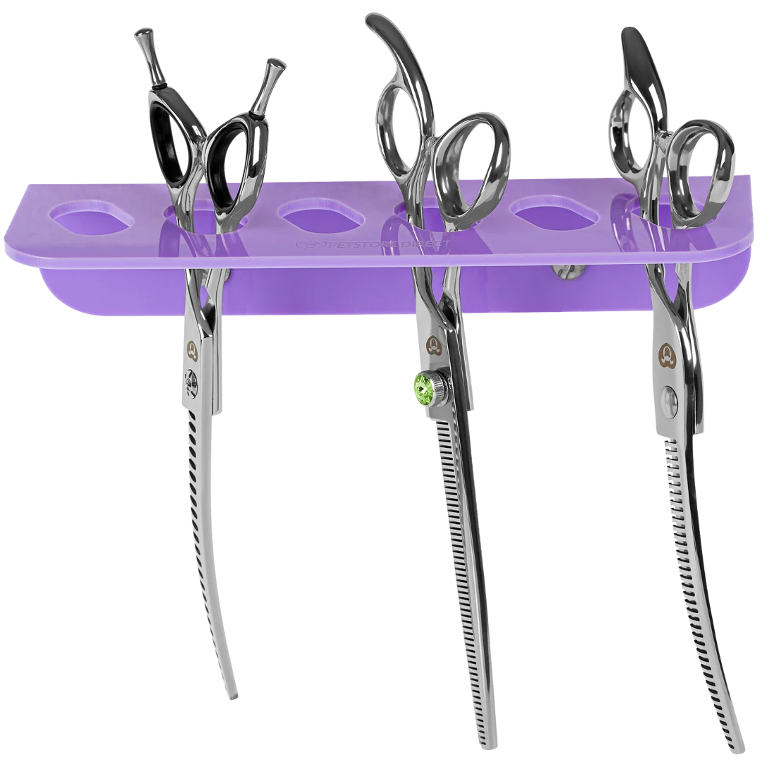 Acrylic 6 Scissor Holder Wall Mount Lavender by PetStore.Direct