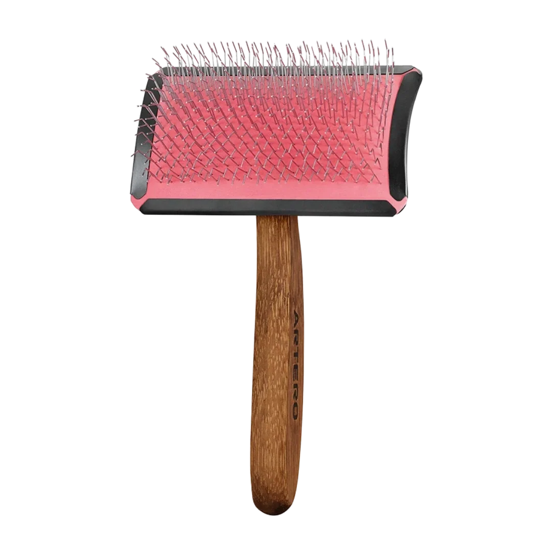 Simba Curved Slicker Brush Long Pin Medium by Artero