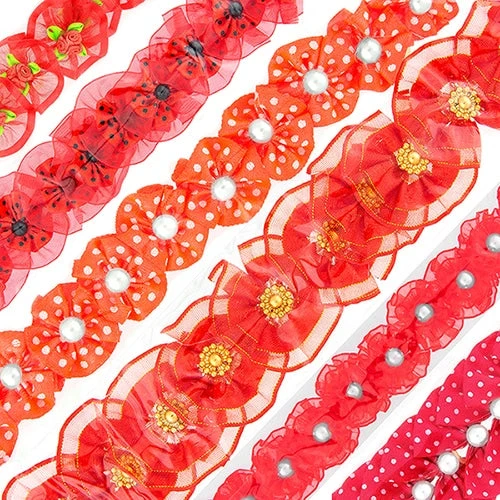 30 Red Bows - Surprise Design and Size by Cecilia bows