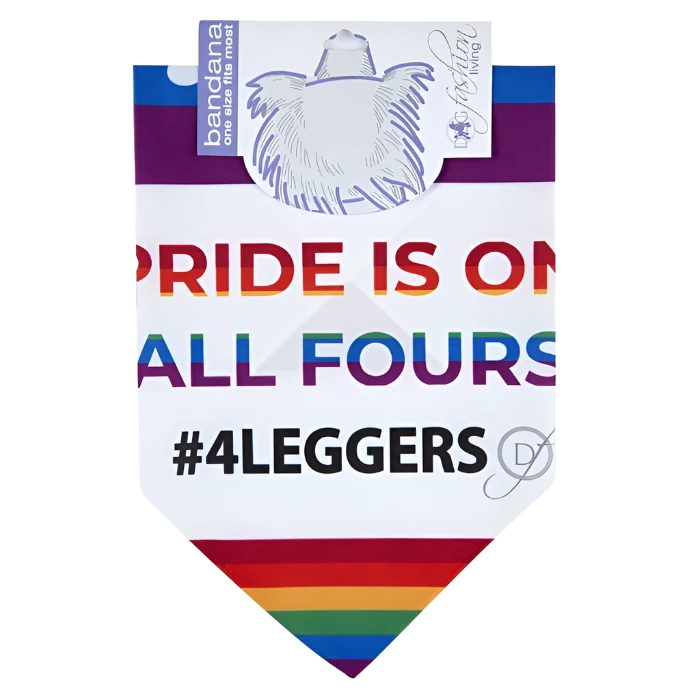 Pride is on All Fours #4Leggers Bandana by Dog Fashion Living - Image 3