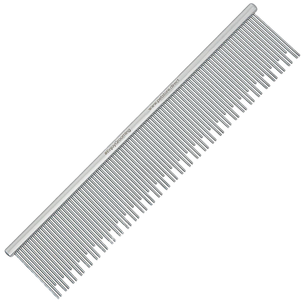 7" Medium Deshed Round Back Comb by PetStore.Direct