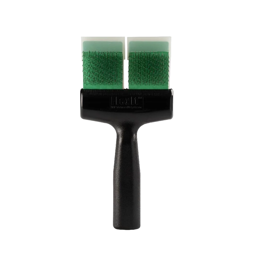 Green Soft Flex Finishing Twin Double Brush by FlexIt