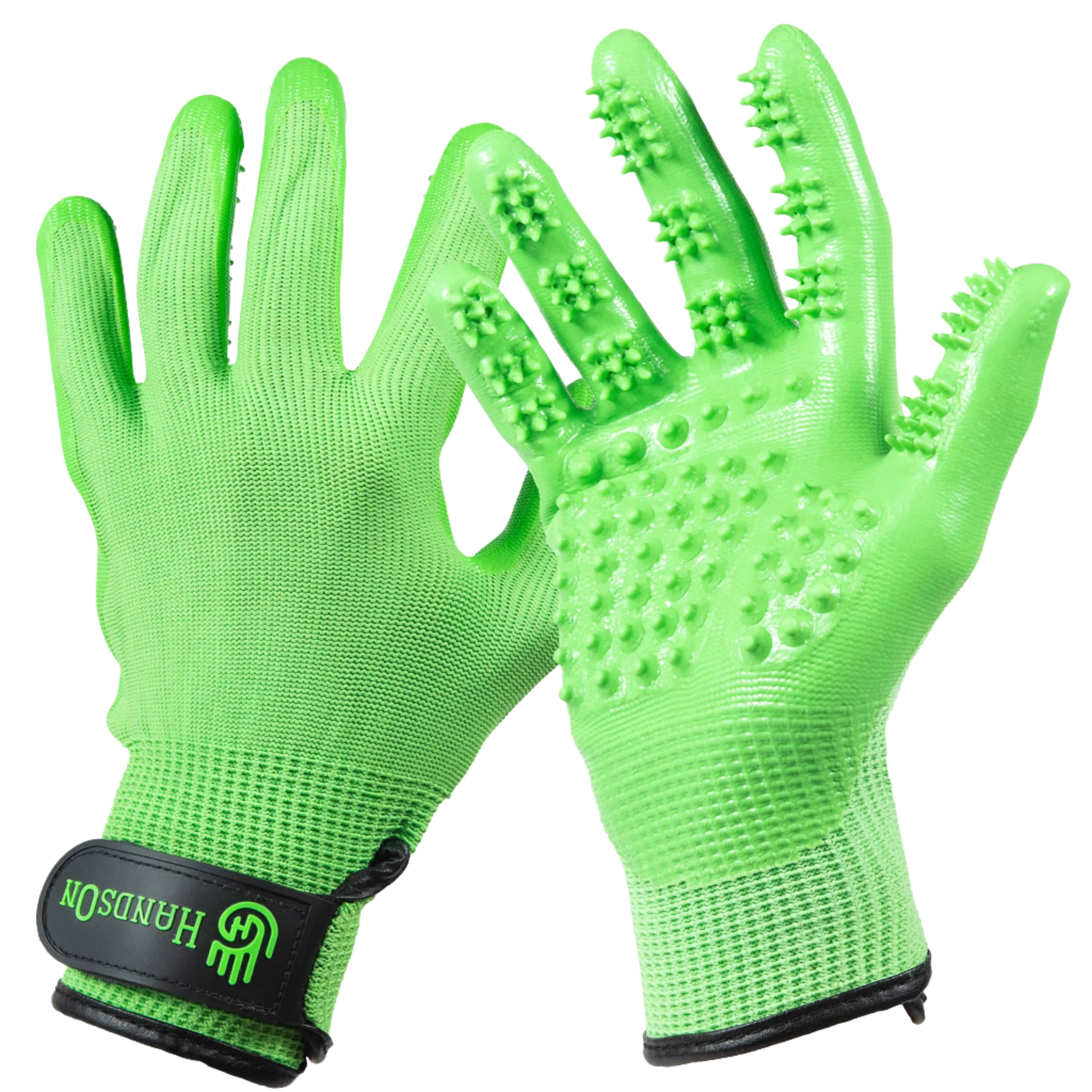 Junior Green Deshedding Gloves by HandsOn Gloves - Image 2