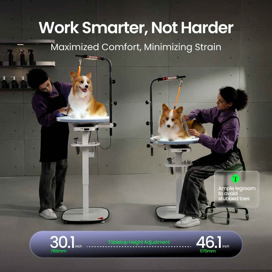 Radiant360 Rotating 360° Electric Grooming Table with LED Light by Jirpet - Image 8