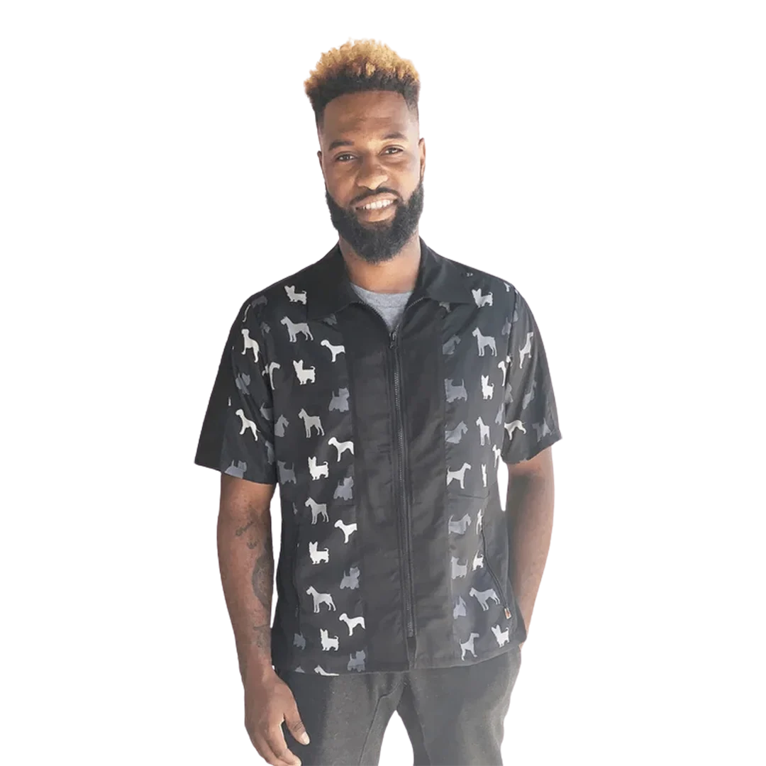 Men's Terrier Print Grooming Jacket by Ladybird Line - Image 5