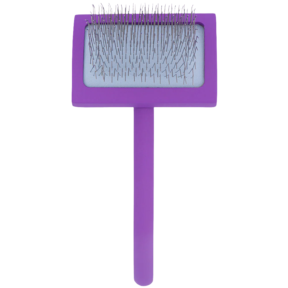 Medium Curved Purple Dematting Brush by PetStore.Direct - Image 2