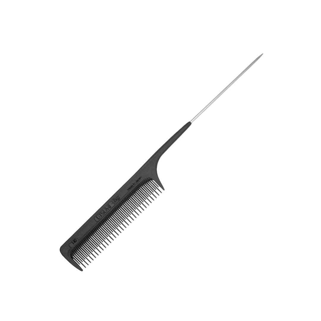 9" Rat Tail Detangling Comb #140 Black by Utsumi