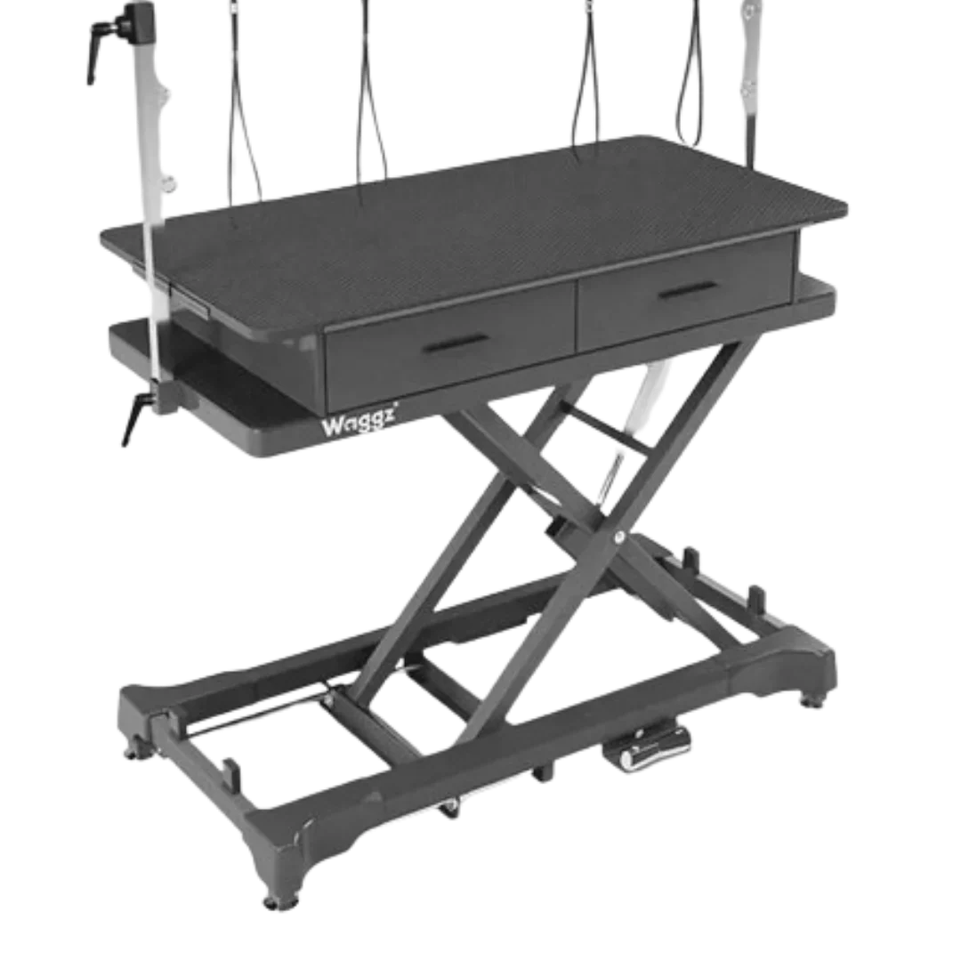 50" Dog Grooming 999P Electric Table with Drawer Black by Waggz - Image 3