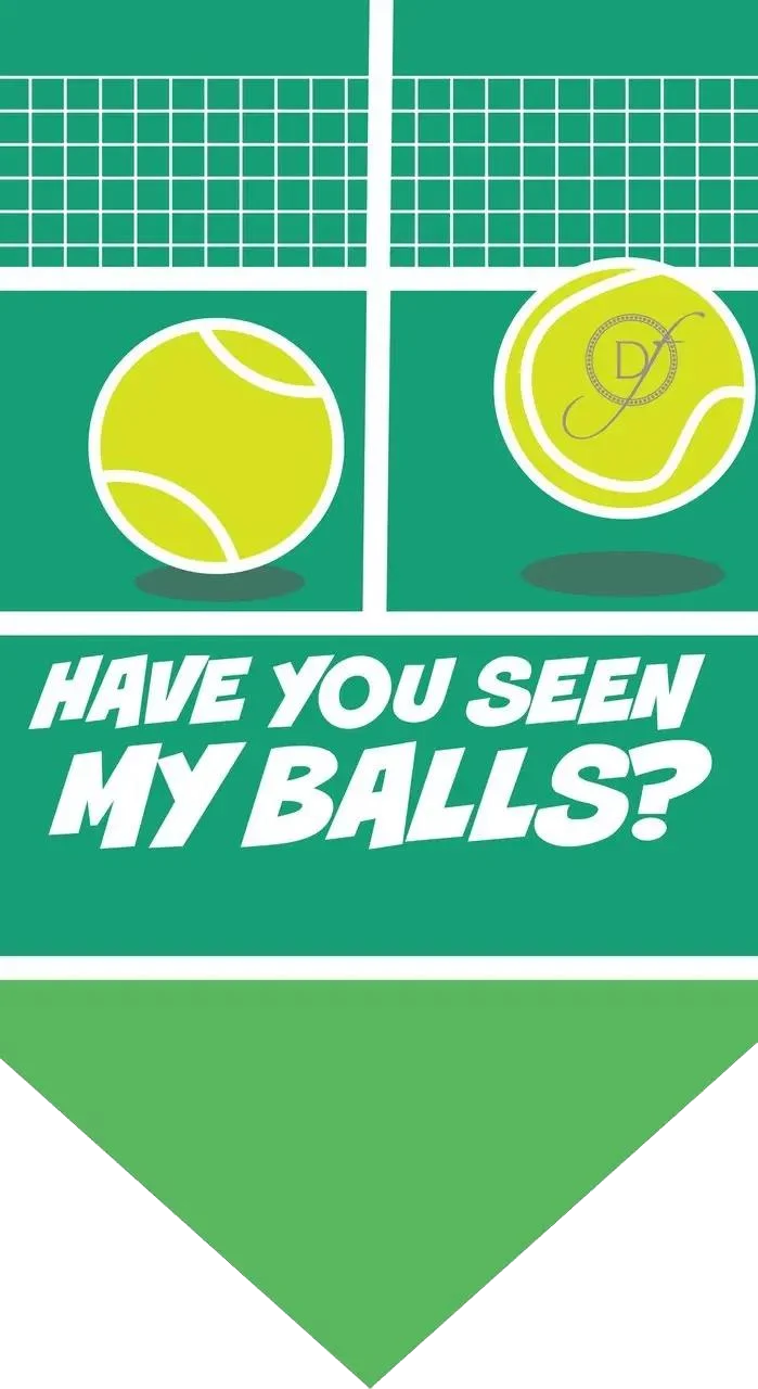 "Have You Seen My Balls?" Dog Bandana by Dog Fashion Living - Image 3