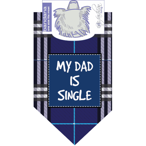 My Dad Is Single Dog Bandana by Dog Fashion Living - Image 2